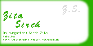 zita sirch business card